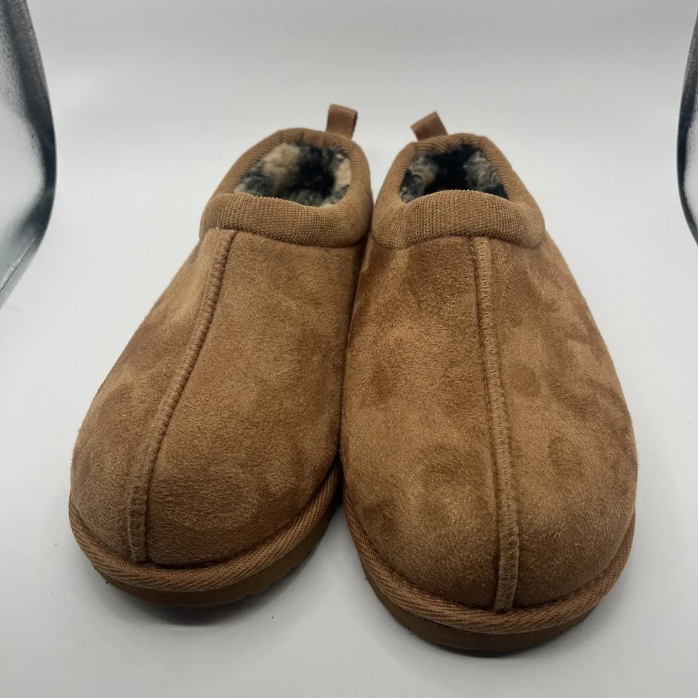 Wonder Nation Little & Big Kid's Cozy Slip-on Slipper Tan 2-3 New